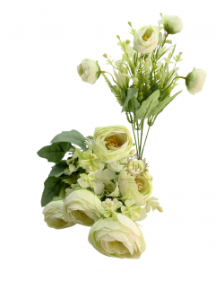 Boglárkacsokor / 35cm 5 főszál Pasztell leheletzöld Boglárkacsokor / 35cm 5 főszál Pasztell leheletzöld
