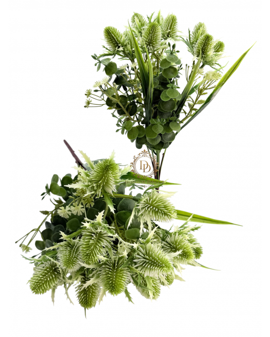 Vegyes Iringócsokor / 34cm. 7 főszál - Zöld Fehér keveréke Vegyes Iringócsokor / 34cm. 7 főszál - Zöld Fehér keveréke
