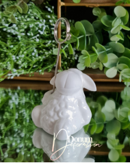 Ültető-névjegykártya-fényképtartós porcelán bárány