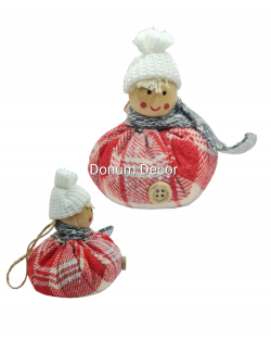 Függő textil dekor / 10 cm.+madzag