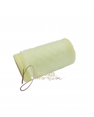 Organza anyag-szalag / 10cm x 9m Leheletsárga