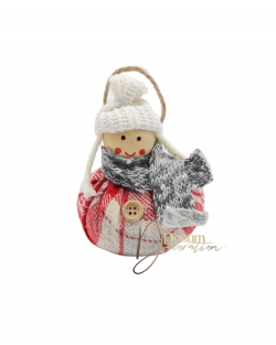 Függő textil dekor / 10 cm.+madzag