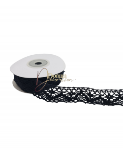 Csipke / 25mm x 4.5m Fekete Csipke / 25mm x 4.5m Fekete