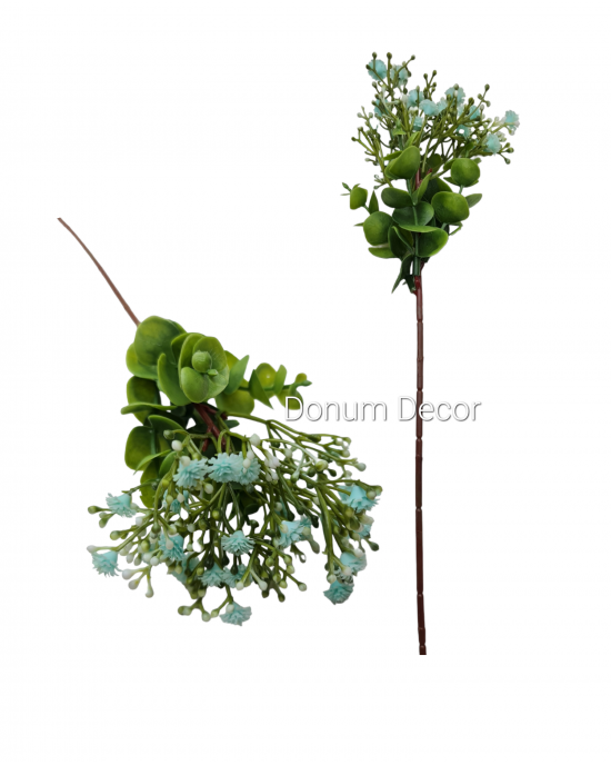 Eukaliptusz és gypsophila gally / 33cm.