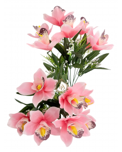 Fényes szirmú orchideacsokor / 40 cm. 7 főszál Rózsaszín Fényes szirmú orchideacsokor / 40 cm. 7 főszál Rózsaszín
