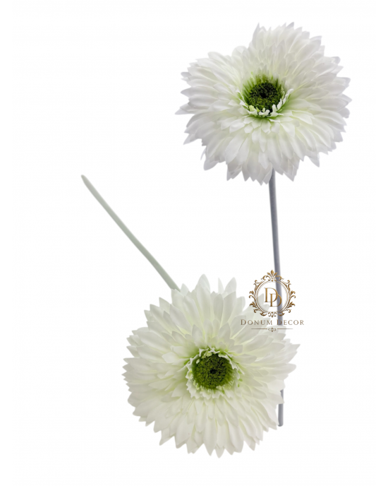 Élethű Gerberaszál / 43cm Fehér