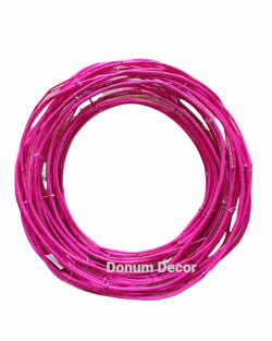 Vesszőkoszorú / Pink 35 cm.